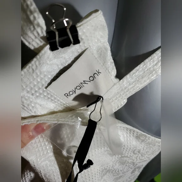 Modcloth / Royal Monk White Floral Dress XL with Pockets! NWT - Picture 5 of 8